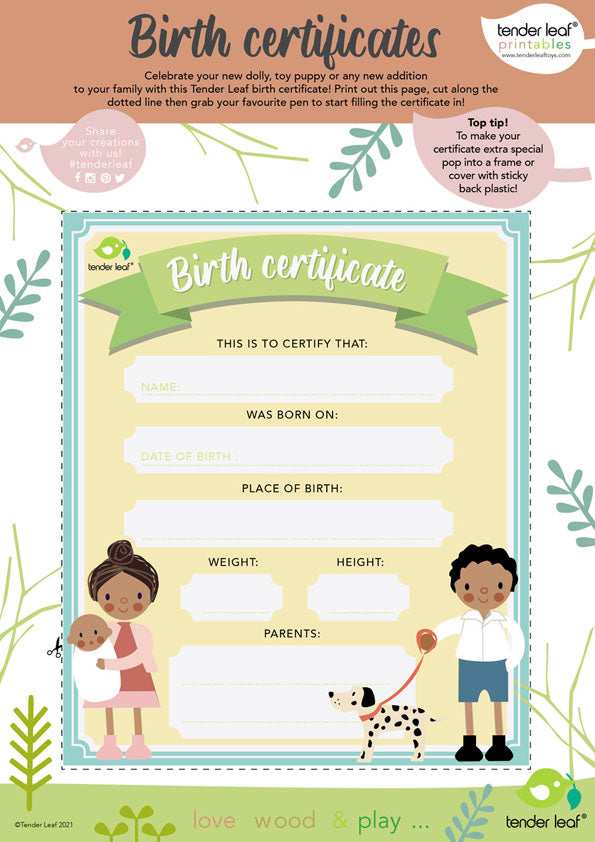 Printable Birth Certificate Templates